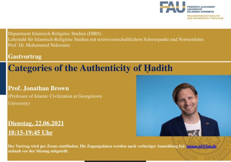 Gastvortrag – Categories of the Authenticity of Ḥadith