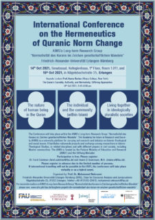 Zum Artikel "Internationale Konferenz zu „Hermeneutics of Quranic Norm Change“ am 14. – 15.10.2021 in Erlangen"