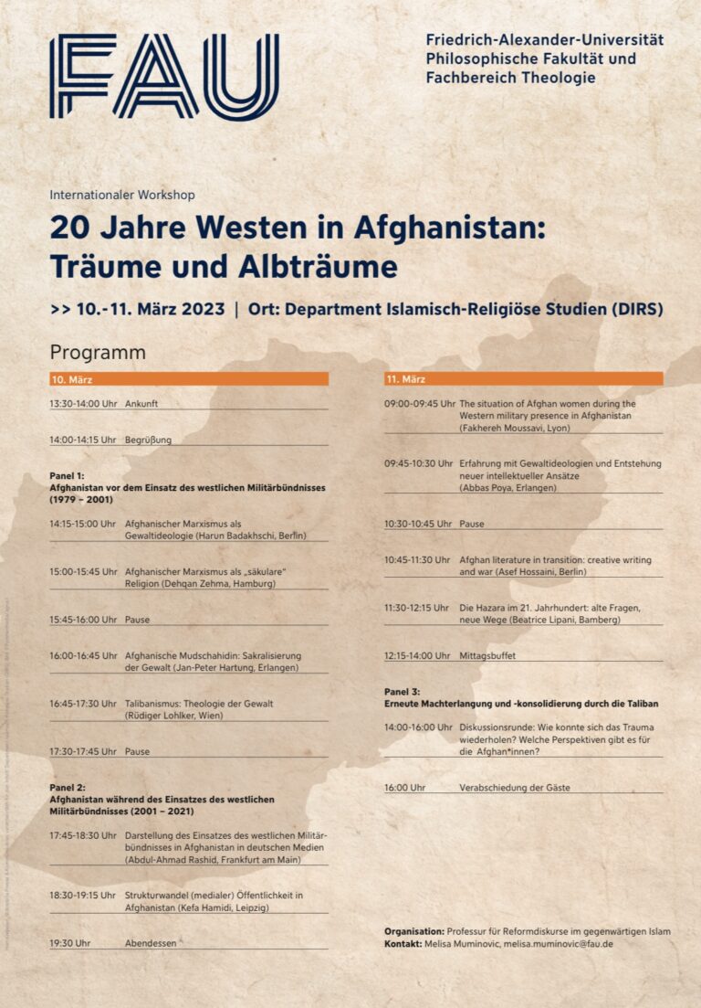 Internationaler Workshop – 20 Jahre Westen in Afghanistan: Träume und Albträume