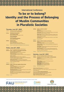 Zum Artikel "Internationale Konferenz zum Thema „To be or to belong? Identity and the Process of Belonging of Muslim Communities in Pluralistic Societies“"