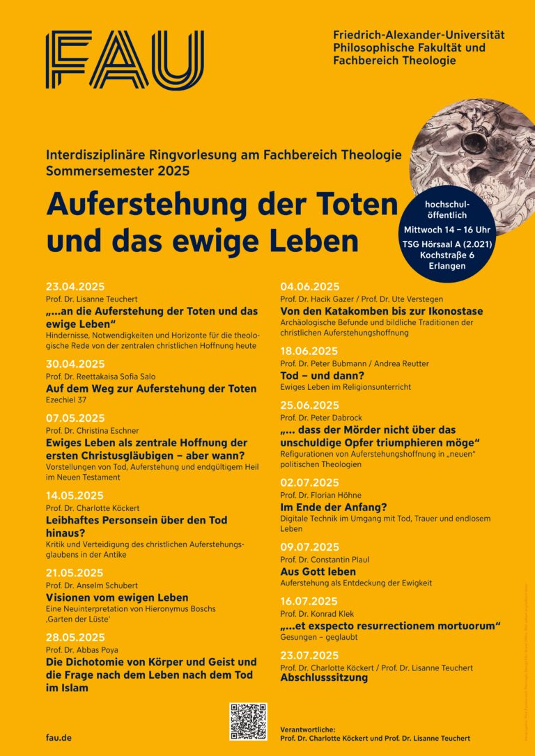 Interdisziplinäre Ringvorlesung am Fachbereich Theologie